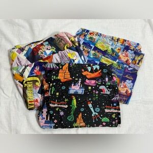 Disney Parks Women’s Plus 2X Bundle of 3 Print Full-Length Stretch Leggings